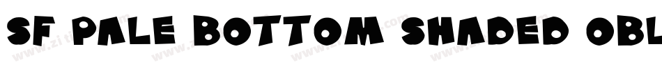 SF Pale Bottom Shaded Oblique字体转换